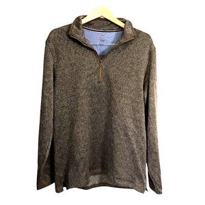 WEATHERPROOF VINTAGE BROWN LONG SLEEVE FUNCTIONAL ZIPPER SWEATER TOP SIZE LARGE